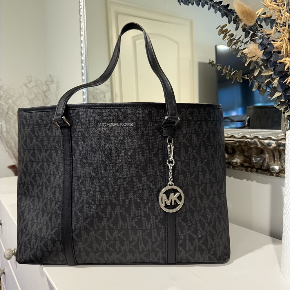 Michael Kors Black Monogram Briefcase